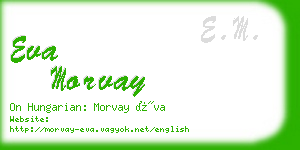 eva morvay business card